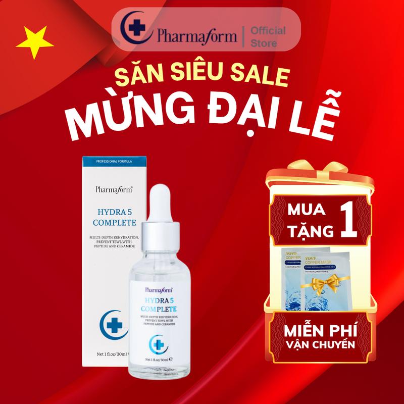 [Nhà SẢN XUẤT] Tinh chất vitamin B5 dưỡng ẩm, hỗ trợ phục hồi da Pharmaform Hydra 5 Complete Serum 30ml