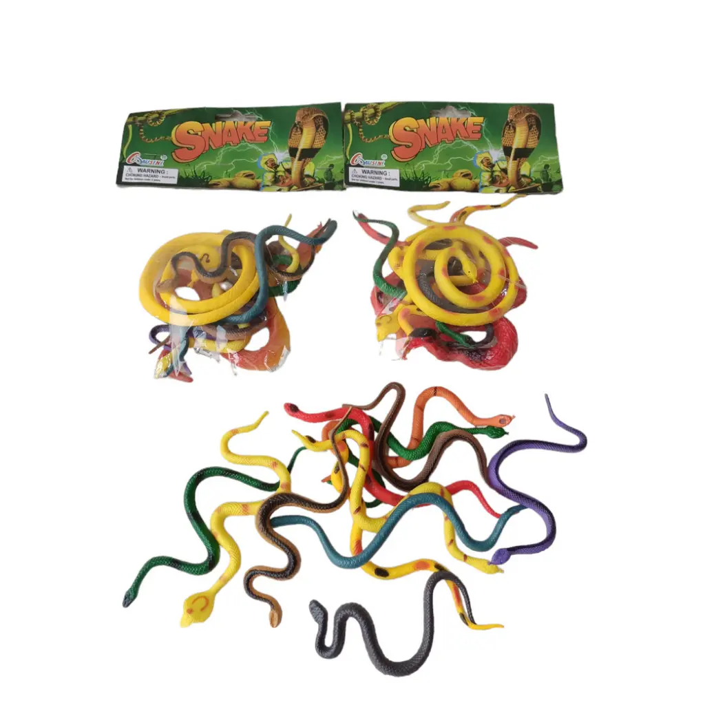 Mainan Binatang Reptile Ular 12 pcs Karet No 130 - mainan cowok murah/Mainan Ular Kecil Mainan Murah
