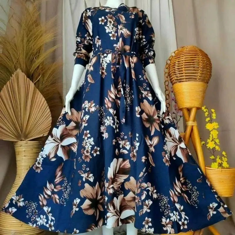Gamis Monalisa Motif Terbaru // Gamis kekinian // Gamis monalisa termurah Bunga Dress Muslim
