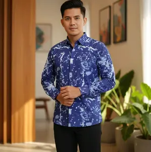 Batik Motif ciprat Ala Kemensos Slimfit Bahan Katun Adem Lapis Furing