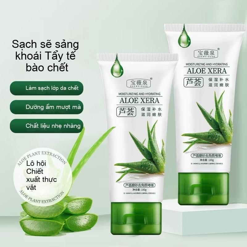 Gel Tẩy Tế Bào Chết ALOE XERA Nha Đam 100g Anh Toàn Không Gây Kích Ứng Da