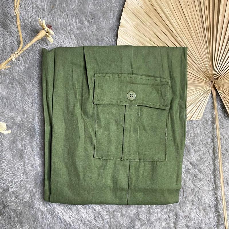 Zena Celana Kulot Cargo Wanita Highwaist Premium Berkancing Rasleting Bahan Twill Combad Premium Kekinian Korean Style pants unsex hitam【cargo】 celanakulot 9