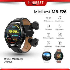 MINIBEST Smartwatch TWS Bluetooth Headphones  F26 3 in 1 with Earphone Nirkabel In Ear Beauty Color Wireless