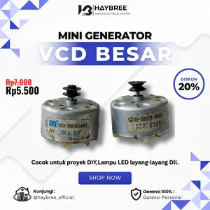 Dinamo DC Motor VCD Besar 1.5V-9V Model RF-500TB cocok untuk DIY dan Proyek Eksperimen Mini Generator
