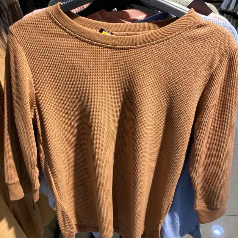 CONNEXION KI-KC10 KAOS WANITA ATASAN WAFFLE BLOUSE RIB KNIT SIMPLE MELAR ADEM NYAMAN BY MATAHARI 5