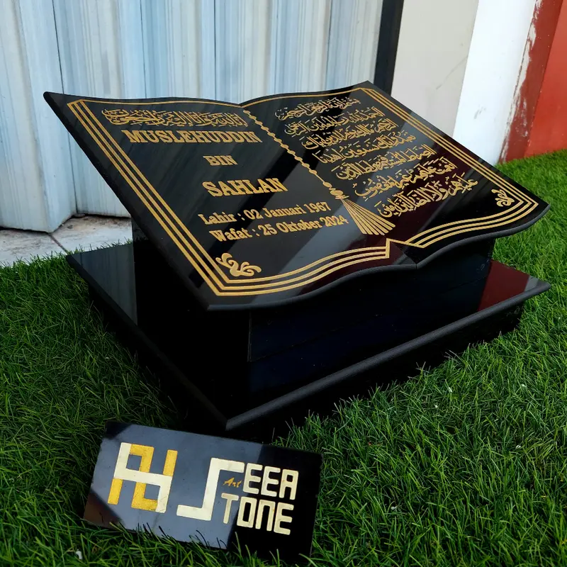 SEEA-BATU NISAN MAKAM BUKU 30*40 FULL GRANIT TILE + PACKING KAYU 1