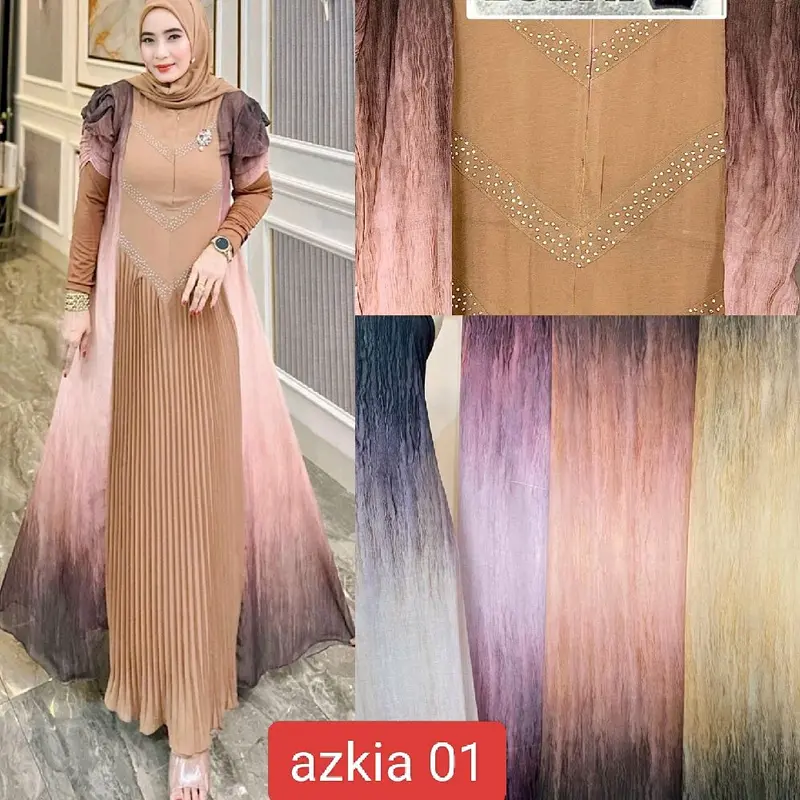 Safika gamis ceruty set hijab by Rizam 0