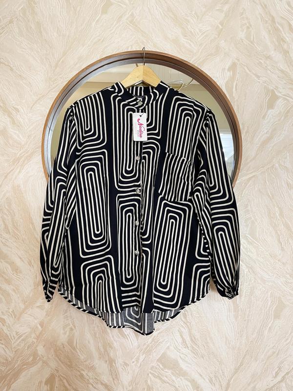Kirani Kemeja Salur Rayon Premium/Atasan Wanita Salur Terbaru 2024 3