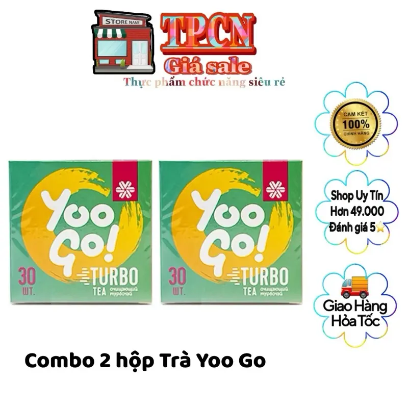 Combo 2 hộp Yoo Go Turbo Tea Siberian Hỗ trợ thanh lọc, cải thiện hệ tiêu hóa - hộp 30 túi lọc