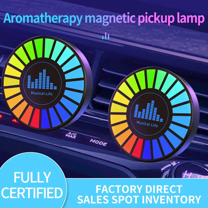 Car Mounted Aromatherapy Air Outlet Atmosphere Light Voice Control Pickup Light Smart Perfume Rhythm Light Sensing Music Rhythm Light In The Car