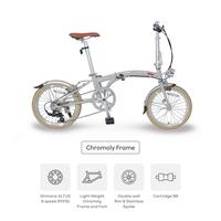 Gambar London Taxi CHROMOLY Folding Bike 16 - Ivory / Sepeda Lipat 16 Inch - IVORY dari London Taxi Bike Kota Administrasi Jakarta Selatan 3 Tokopedia