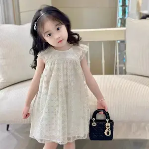 COD Korean Style Dress Pricess Anak Perempuan Dress Lace Tanpan Lengan Dress Fashion Dress Pricess Mains