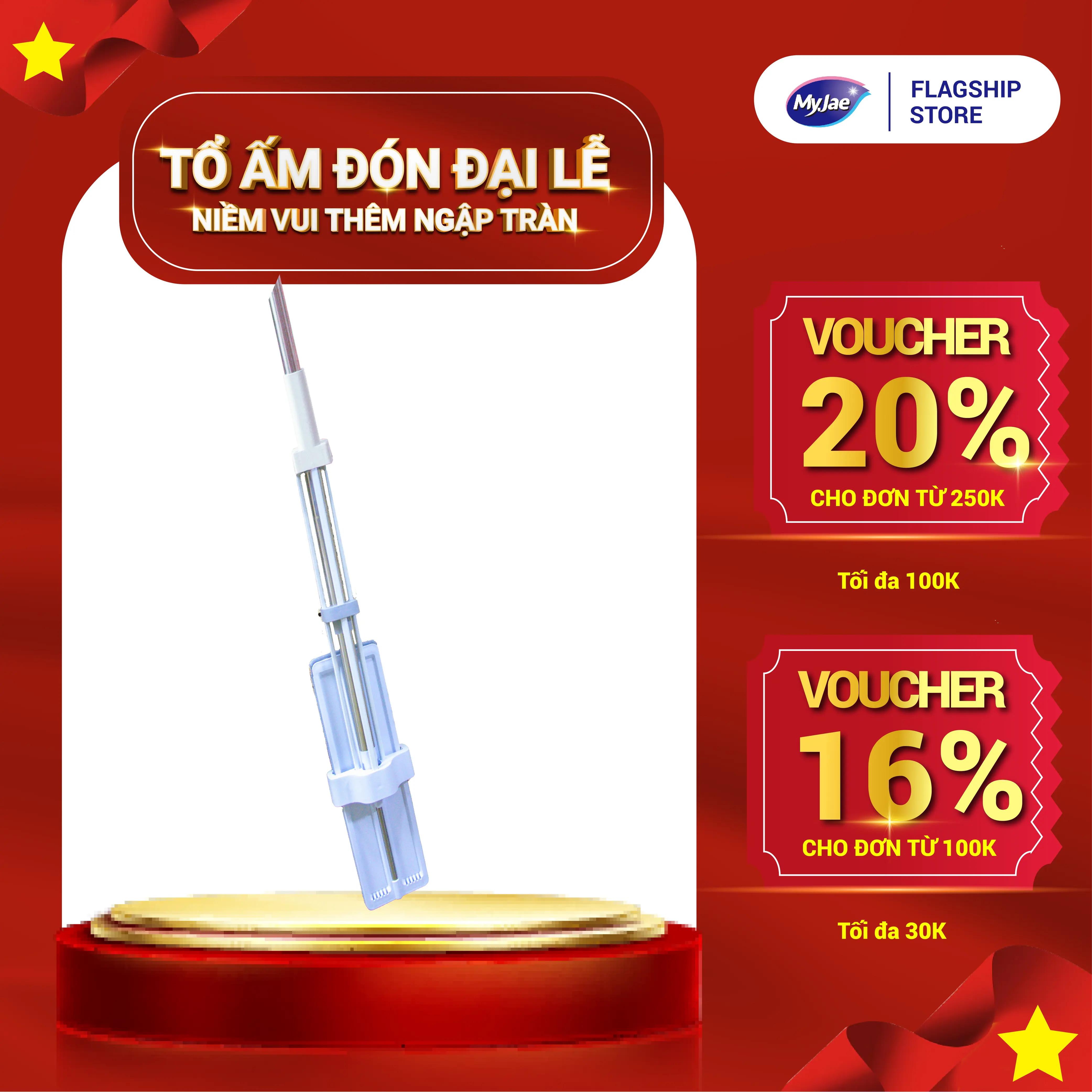 Cây Lau Nhà Vải Sợi Thần Kì Kéo Vắt Thông Minh Bản Lau To 40cm Tiết Kiệm Thời Gian MyJae Lau Sàn Làm Sạch Lau Sàn Làm Sạch