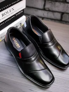 EZAWA Sepatu Kerja Kantor (FREE  KAOS KAKI)Ukuran 39 - 43 Warna Hitam Sepatu Pantofel Pramuka Round Toe Shoes Pria