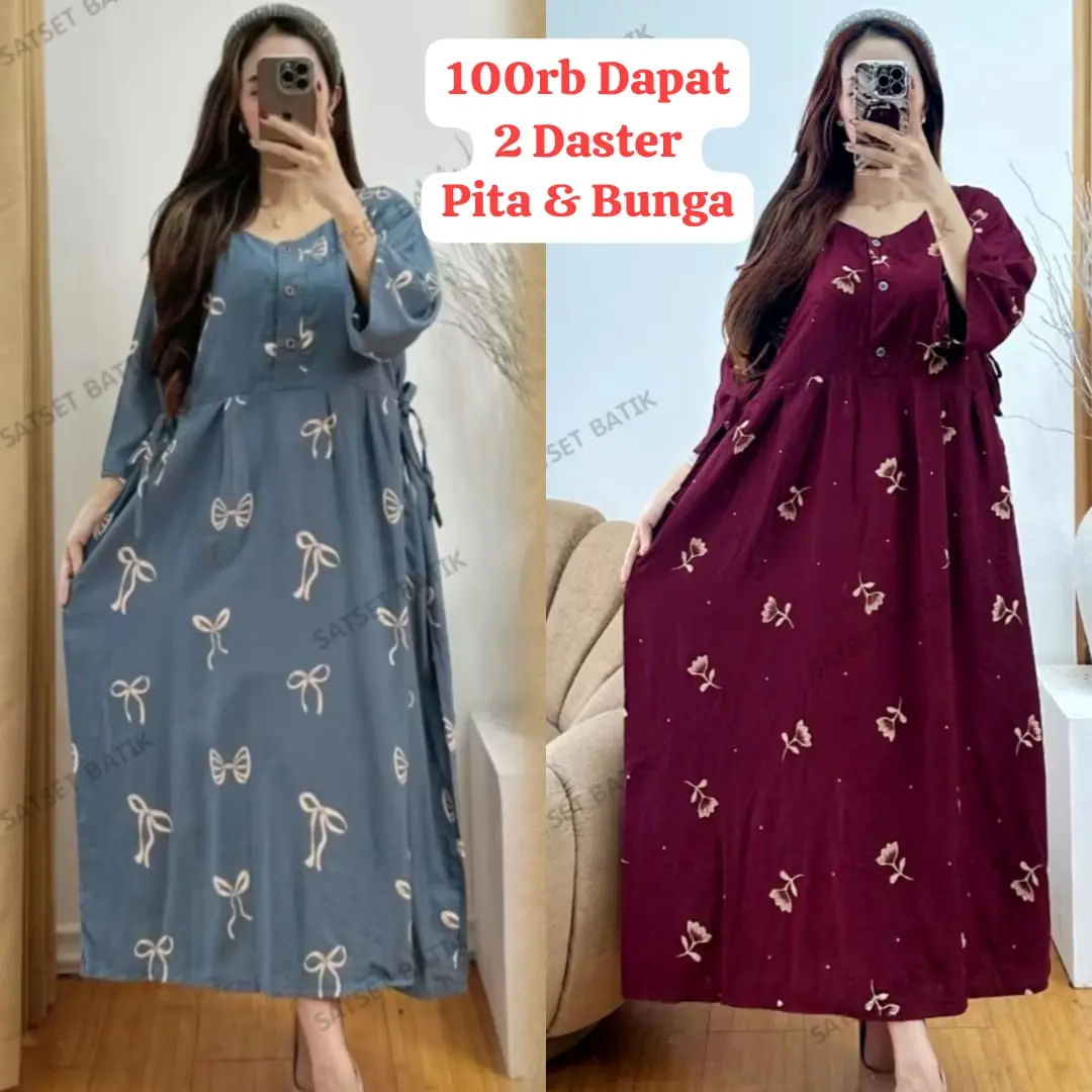 Paket Bundling Isi 2 Daster Chibi Motif Terbaru Lengan 3/4 Bahan Rayon Tebal Adem Lembut Busui Bumil Paket Bundling Isi 2 Daster Chibi Motif Terbaru Lengan 3/4 Bahan Rayon Tebal Adem Lembut Busui Bumil