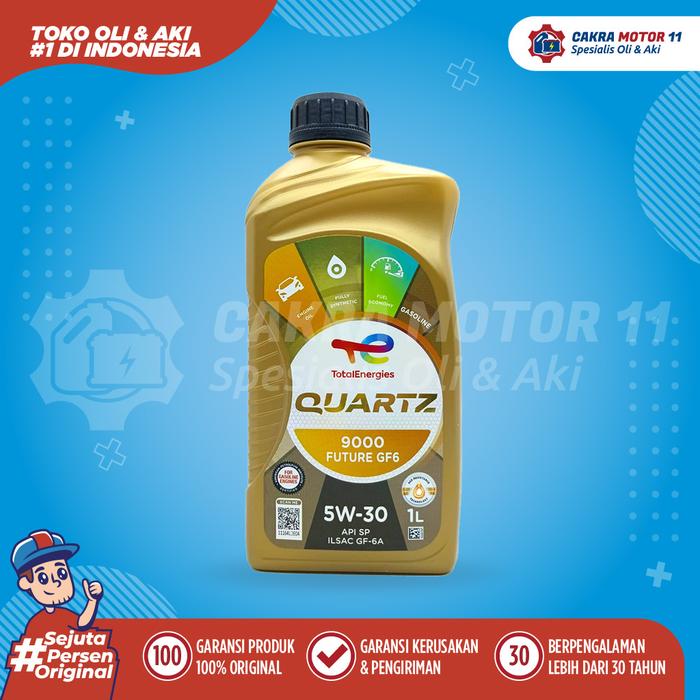 Gambar TOTAL ENERGIES QUARTZ 9000 FUTURE GF-6 5W30 SP 1LT dari Cakra Motor 11 Kota Administrasi Jakarta Barat Tokopedia