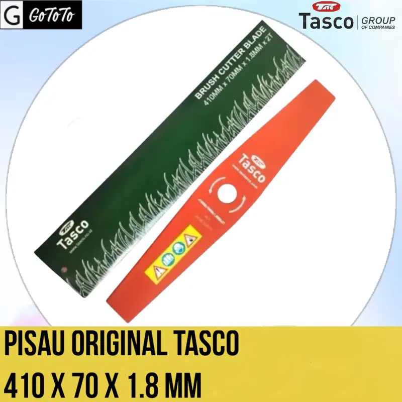 pisau potong pemotong rumput TASCO panjang 2T 410 x 70 x 1,8 MM 3