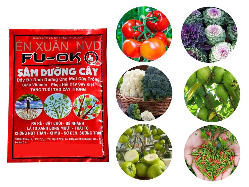 Phân Bón Cao Cấp Fu Ok. Sâm Dưỡng Cây. Đầy đủ dưỡng chất phù hợp cho mọi cây trồng