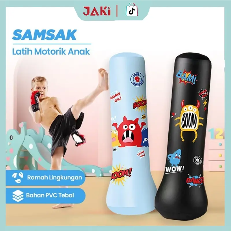 JAKI  Inflatable Standing Boxing Ball Samsak Tinju 120CM/150CM untuk Latihan Menghilangkan Stres , Olahraga Hiburan