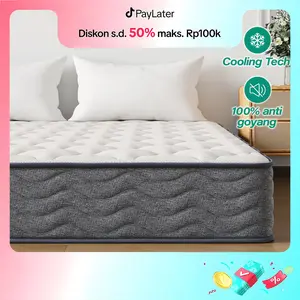 【COD】Kasur Springbed Tebal 20/26CM Busa High Density Memory Foam Pocket Spring bed Anti Alergi