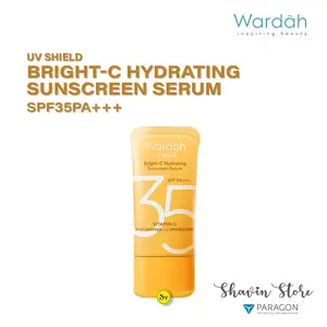 Wardah UV Shield Bright-C Hydrating Sunscreen Serum SPF35PA+++ 40ml Essential Sunscreen Gel