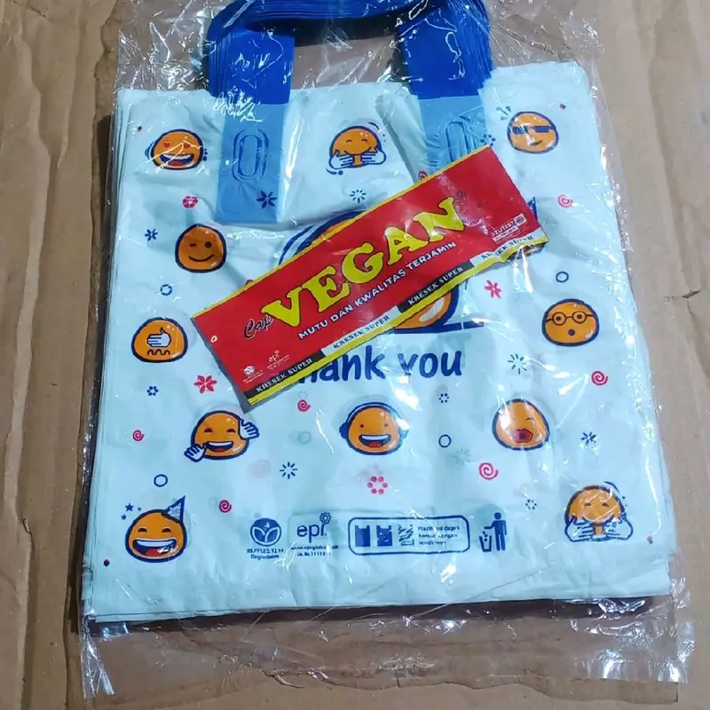 50pcs Kantong Plastik Motif Smile 23x35cm 30x32cm 35x40cm/Kantong Plastik Smile/Shopping Bag 4