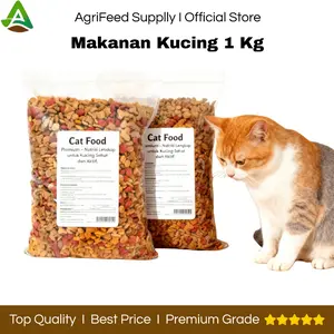 Makanan Kucing Kering Adult Murah Premium 800gram Tuna/Salmon - Dry Cat Food Tuna/Salmon 1kg Murah Premium - Makanan Kucing 800gr - Cat Food 8 gram