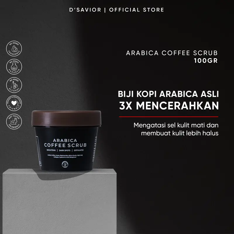 D'SAVIOR Brightly Scrub Series | Paket Mencerahkan Untuk Kulit Kusam | Body Serum 150Ml dan Body Scrub 3