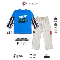 Gambar MAXIMO.CO Setelan Baju Kaos Anak 911 Car Salur Panjang dan Celana Chino Kargo Katun Panjang Warna Cream Usia 3-12 tahun Fashion Anak - Set 1, Setelan M ( 10-15 kg ) dari Maximo Clothing Store Kab. Bandung 5 Tokopedia