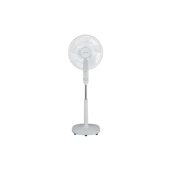Toshiba F-LSA10(W)SG White 16" Wide Angle Oscillation 5 Blades Stand Fan with Timer
