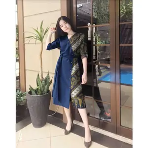 Tunik Lauren / Dress Wanita Modern / Dress Cantik Wanita Dewasa / Baju Wanita Mewah Simple Kekinian / Dress Kondangan / Gaun Wanita Casual / Dress Wanita Korea [HN] fit kancing / Pesta  Panjang