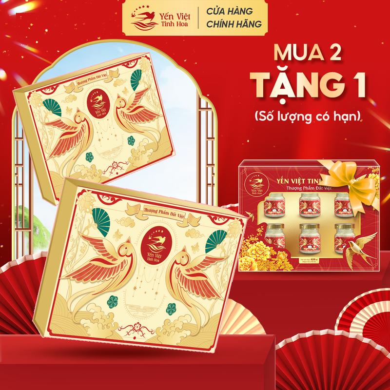    MUA 2 TẶNG 1   HỘP QUÀ CAO CẤP Yến Chưng Sẵn 20% Tổ Yến Tinh Chế Yến Ăn Liền Cao Cấp | Quà Biếu Tặng Sức Khỏe Yến Khánh Hòa 