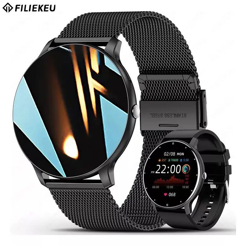 FILIEKEU Smart Watch AI Bluetooth Call Blood Pressure Heart Rate Sleep Monitoring Waterproof Sports Smart Watch