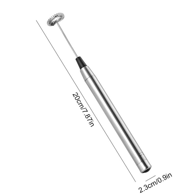 Máy tạo bọt sữa, Máy tạo bọt bằng Điện cầm tay, Hoạt động bằng Pin, Thép không gỉ, Máy trộn đồ uống, Máy xay sinh tố, cho Cappuccino và Sô cô la nóng, Kích thước nhỏ Máy Đánh Bọt Máy Đánh Trứng 4