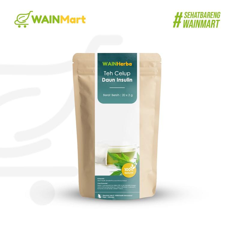 WAINHerba Teh Celup Herbal Daun Insulin - Menjaga Kontrol Gula Darah - 20 Tea Bag 5