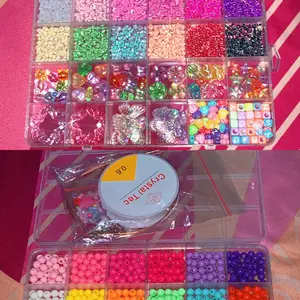 DIY Manik Manik Set Lengkap Gelang Aesthetic - DIY Craft Kit Manik Manik Pasir - Meronce Manik Manik Set - SM001