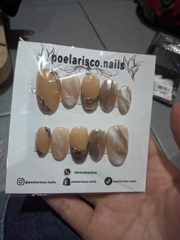 Product Review of Poelarisco.nails Kuku Buatan Handmade Premium Nude Tip Kuku Palsu dengan Lem dan Toolkit - Art, Polish Cat Kutek from ౨**ৎ 0
