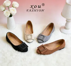【COD】XOU sepatu wanita flat premium sandal pesta terbaru 2026 Terbuat dari bahan PU cocok untuk acara besar dan kehidupan santai sehari-hari Kasual dan serbaguna nyaman dan tahan lama Korea Ballerina flat shoes ga lecet A-11