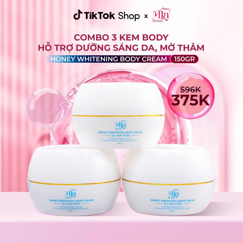 Combo 3 Kem Hỗ Trợ Dưỡng Sáng Da Body Honey Whitening - MLa Beauty