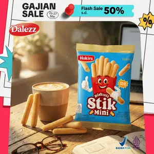 Hokira Dalezz Biskuit Stik Mini 20g & 50g - Camilan Stik Renyah Enak & Halal | BPOM