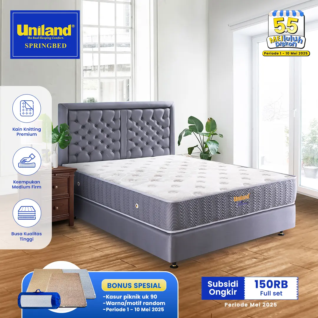 Uniland Springbed Rivera Brilliant Firmtop Spring Bed Full Set