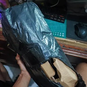 sepatu safety slip on xbas@ septi pria ujung besi septy kerja lapangan proyek Hitam Shoes