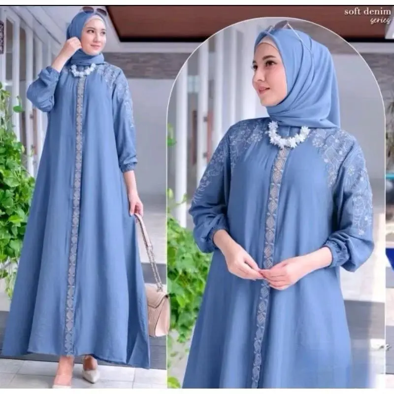 Inayah dress bahan crinkle airflow premium outfit lebaran terbaru 0