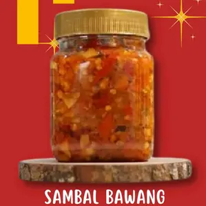 sambal bawang extra pedas  sambal ini di buat dari bahan yang segar alami dan tanpa bahan pengawet.dan  sambal yang di buat siap saji ini dikemas dalam wadah toples jar . Food