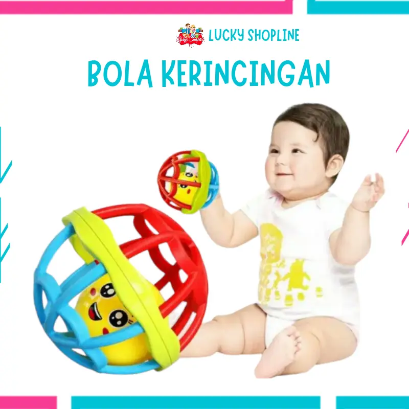 [BIG SALE] MAINAN KERINCINGAN Bentuk BOLA bahan karet lembut rattle Bayi Toys 0