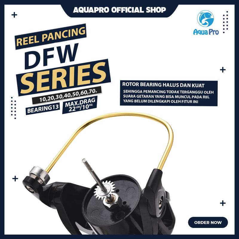 AquaPro - Reel Pancing DFW1000 - 7000 10KG Max Drag 5.2:1 Alat Gulungan Metal Reel Pancing Ikan Fishing Reel Pancing Laut 6