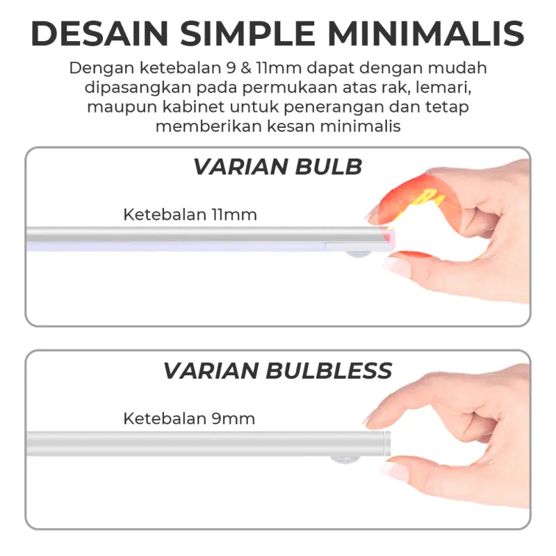 Lampu Malam LED Magnetic Lamp Motion Sensor Lemari Gerak Cabinet 5