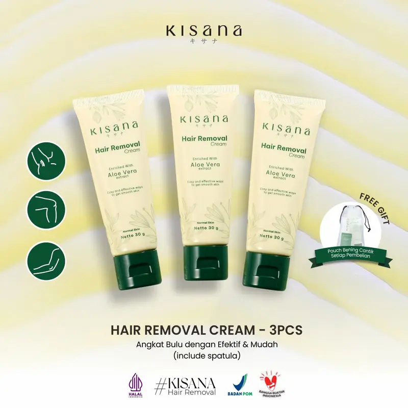 [BELI 3] KISANA Hair Removal Cream Normal Skin 30 gr - Krim Penghilang Bulu untuk Cukur Rambut dan Perawatan Ketiak 0