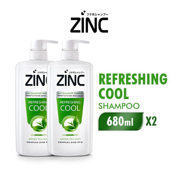 Zinc Shampoo Refreshing Cool Botol 680ml x2 0