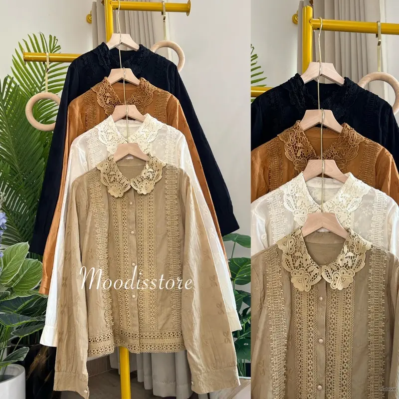 Moodis - Kyeopta Emroidery Top Kemeja Bordir Brukat 1